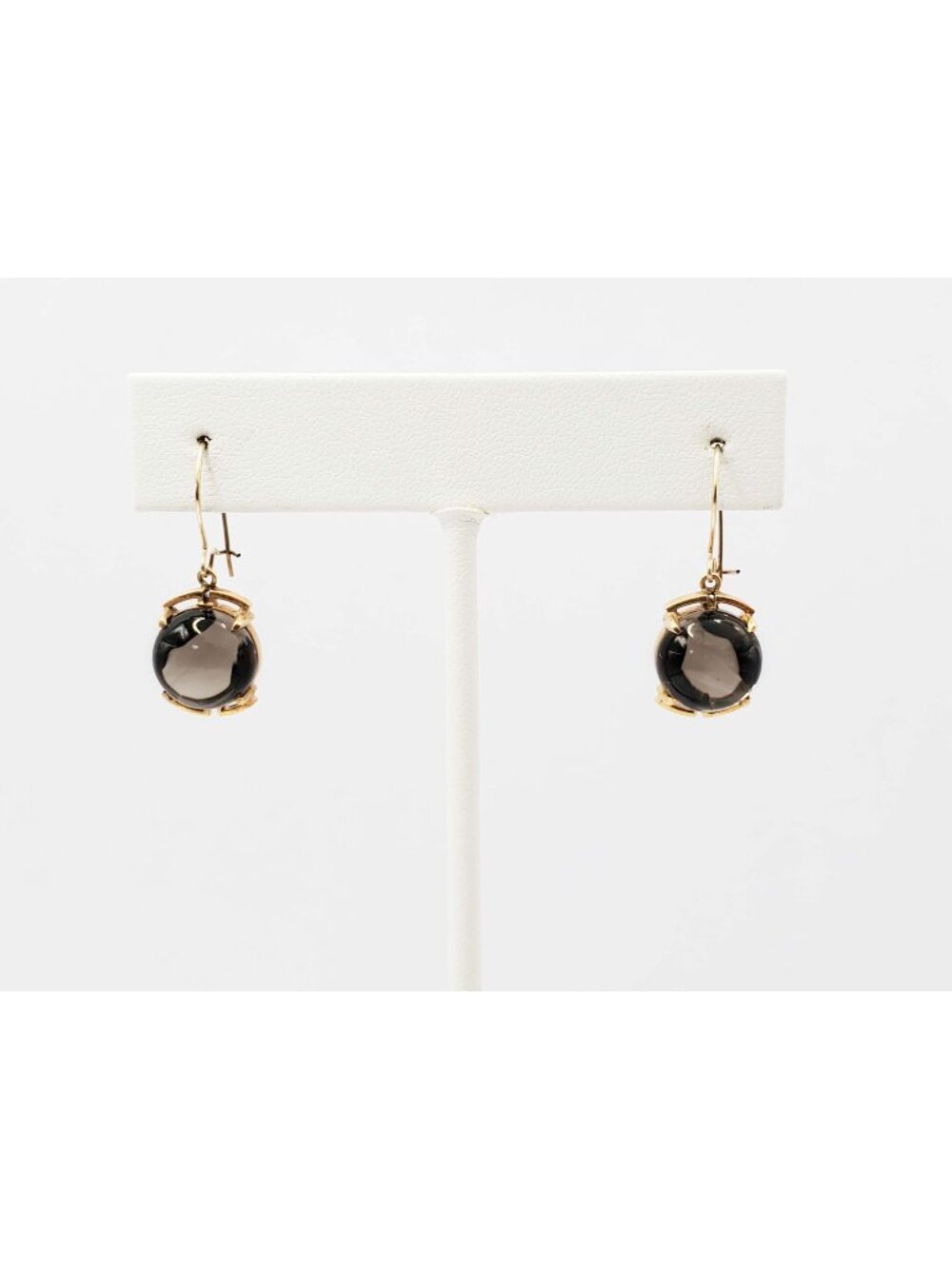 Pools of Light Smoky Quartz Drop Dangle Earrings 14k Gold